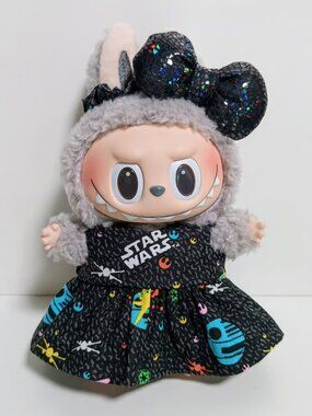 Custom Star Wars Dress and Metallic Bow to fit Labubu